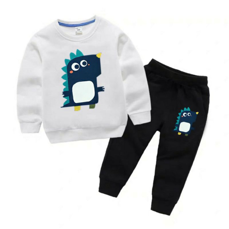 COD/ARPIOS SHOP - Setelan SAURUS KIDS - Setelan Anak COWO/CEWE ( Sweater + Celana ) Kekinian