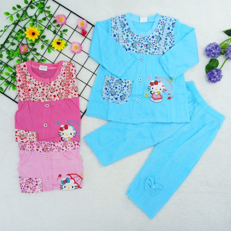 Ss#4001 Babydoll Anak size 6-12bulan / Baju Tidur Anak Perempuan / Setelan Anak / Piyama Anak