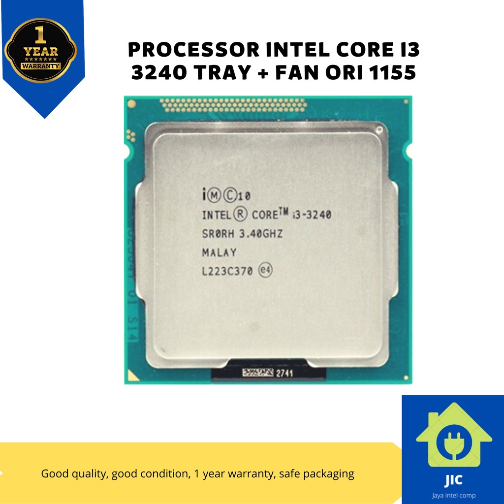 PROCESSOR INTEL CORE i3 3240 TRAY + FAN ORI 1155