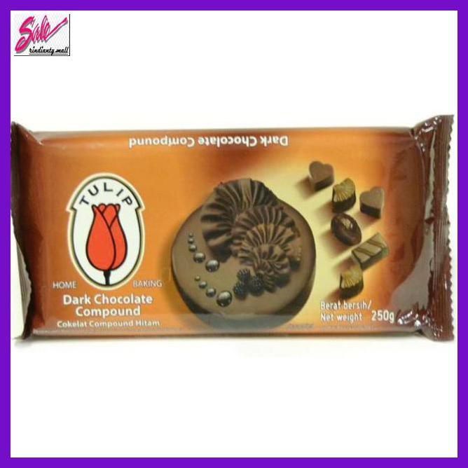 

SAKMACOKLAT- TULIP DARK CHOCOLATE COMPOUND / COKELAT BATANG 250GR -MAKANAN-MINUMAN.