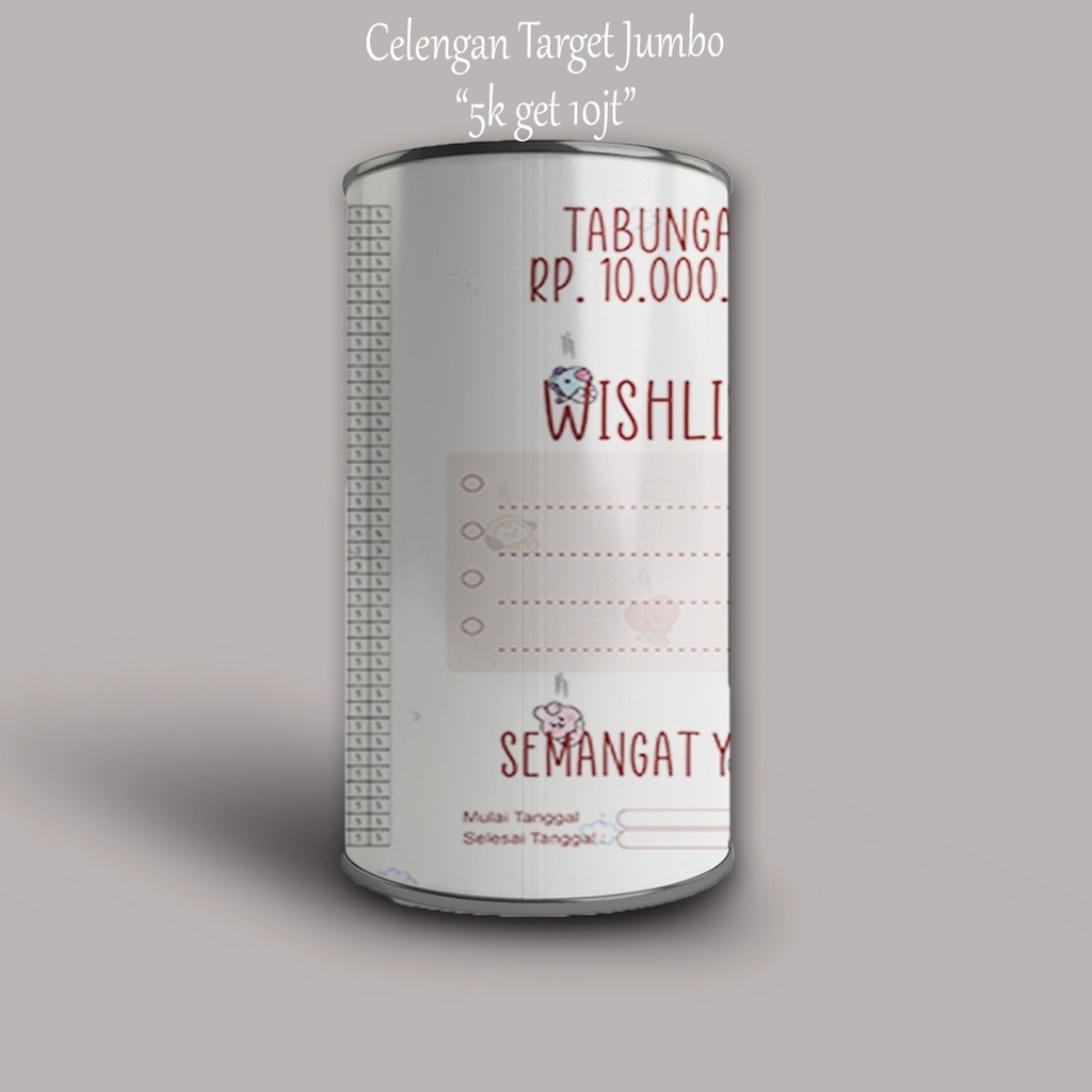 Celengan Target Jumbo 5k Target 10jt Murah Celengan Target Buka Tutup Celengan Target Permanen