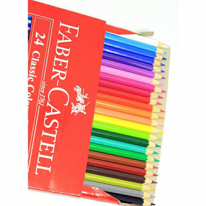 

(PERALATAN MENGGAMBAR) PENSIL WARNA FABER CASTEL CLASSIC 24 COD