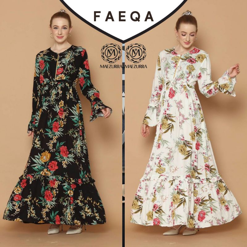 MAEZURRA DRESS | Daster Kece | Faeqa | Daster Adem| Gaun Panjang | Lengan Panjang | Busui