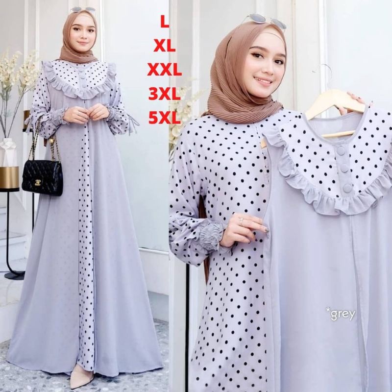 Gamis set jumbo, inner & outer jumbo (COD)