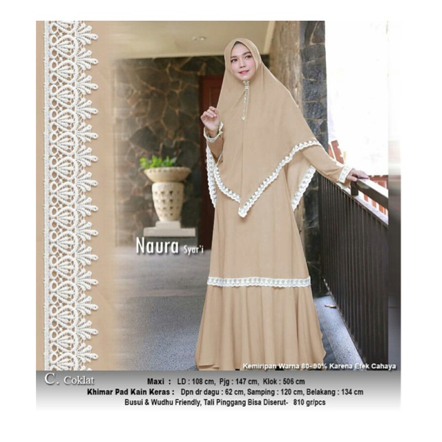 GAMIS NAURA  SYARI CERUTY PREMIUM
