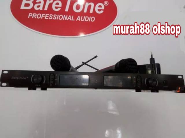 BARETONE MIC WIRELESS UHF + GANTI FREKUENSI WM5801 bonus busa mic