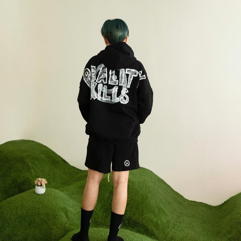 FAITH FADE UTOPIA - Reality Kills Oversized Hoodie (Black)