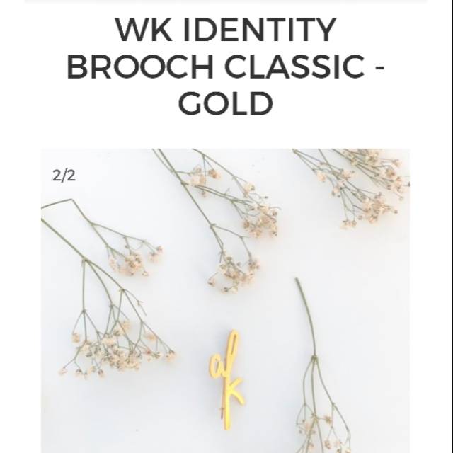 Brooch WK Gold
