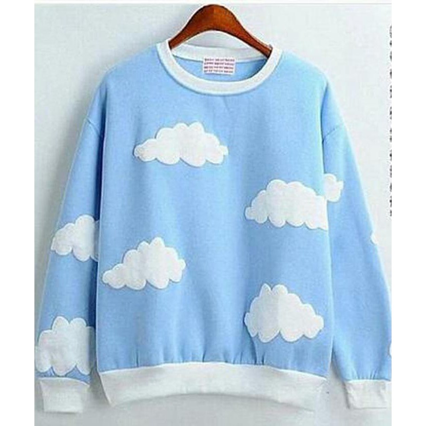 Stok Terbatas Baju Atasan Wanita Sweater Babyterry Sweater Cloud Taeh Lexoir