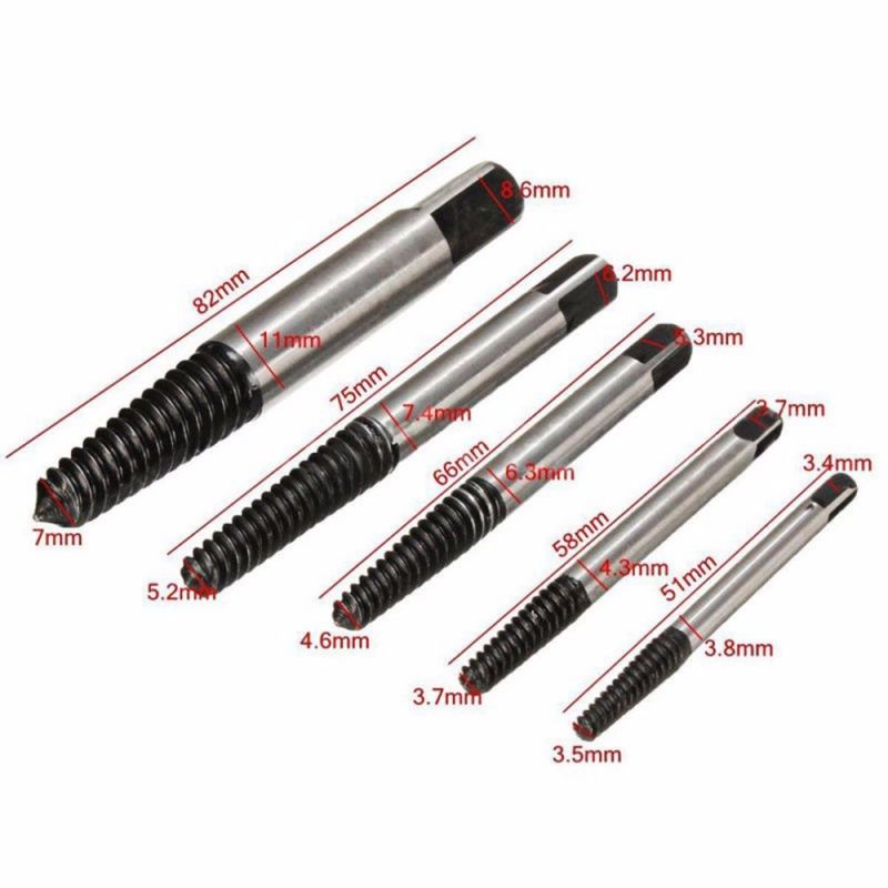 6pcs Screw Extractor / Pembuka Baut Patah / Pencabut Baut Patah