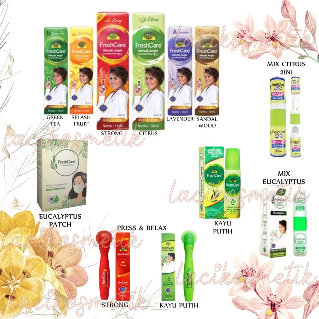 ✨LACIKOSME✨ FRESHCARE ROLL ON - MINYAK ANGIN AROMA THERAPHY GOSOK BPOM ORIGINAL