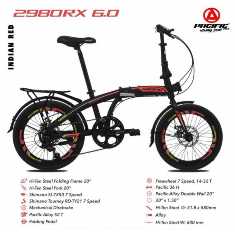 Sepeda Lipat Pacific 2980 RX 6.0 20 Inch