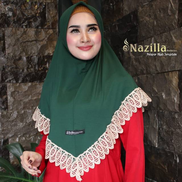 {ORIGINAL NAZILLA} Jilbab/Hijab Instan khimar Nazilla Jiham series 02