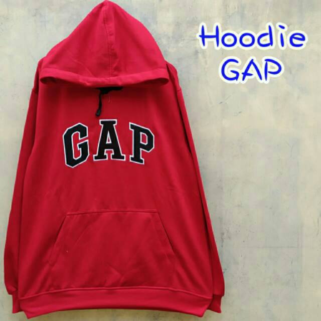 Hoodie GAP merah marun bordir premium