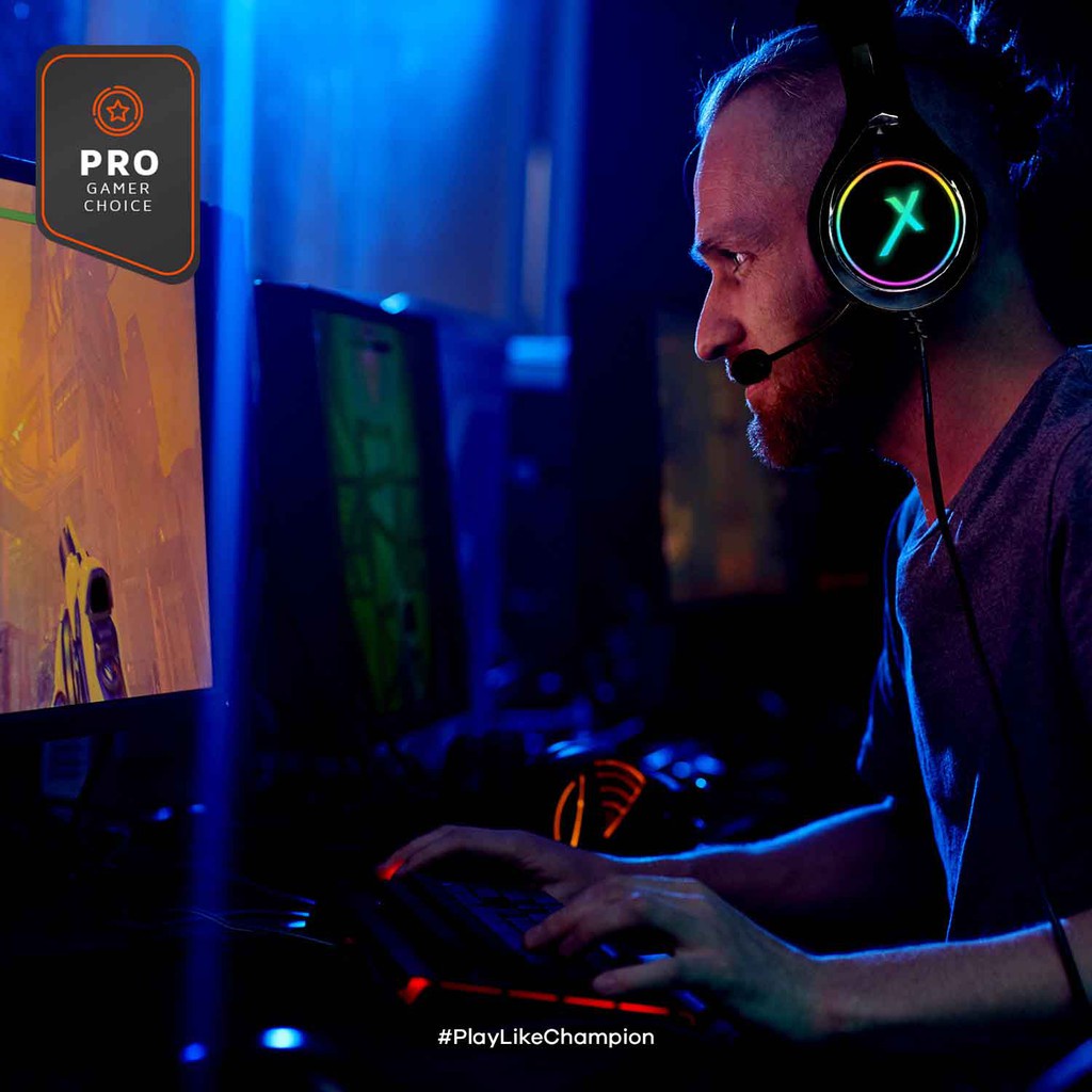Headset Gaming I Headphone Gaming RGB Noise Cancelling JETEX GA5