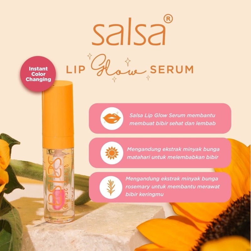 SALSA Lip Glow Serum 3gr Moisturizing Serum Bibir Original BPOM