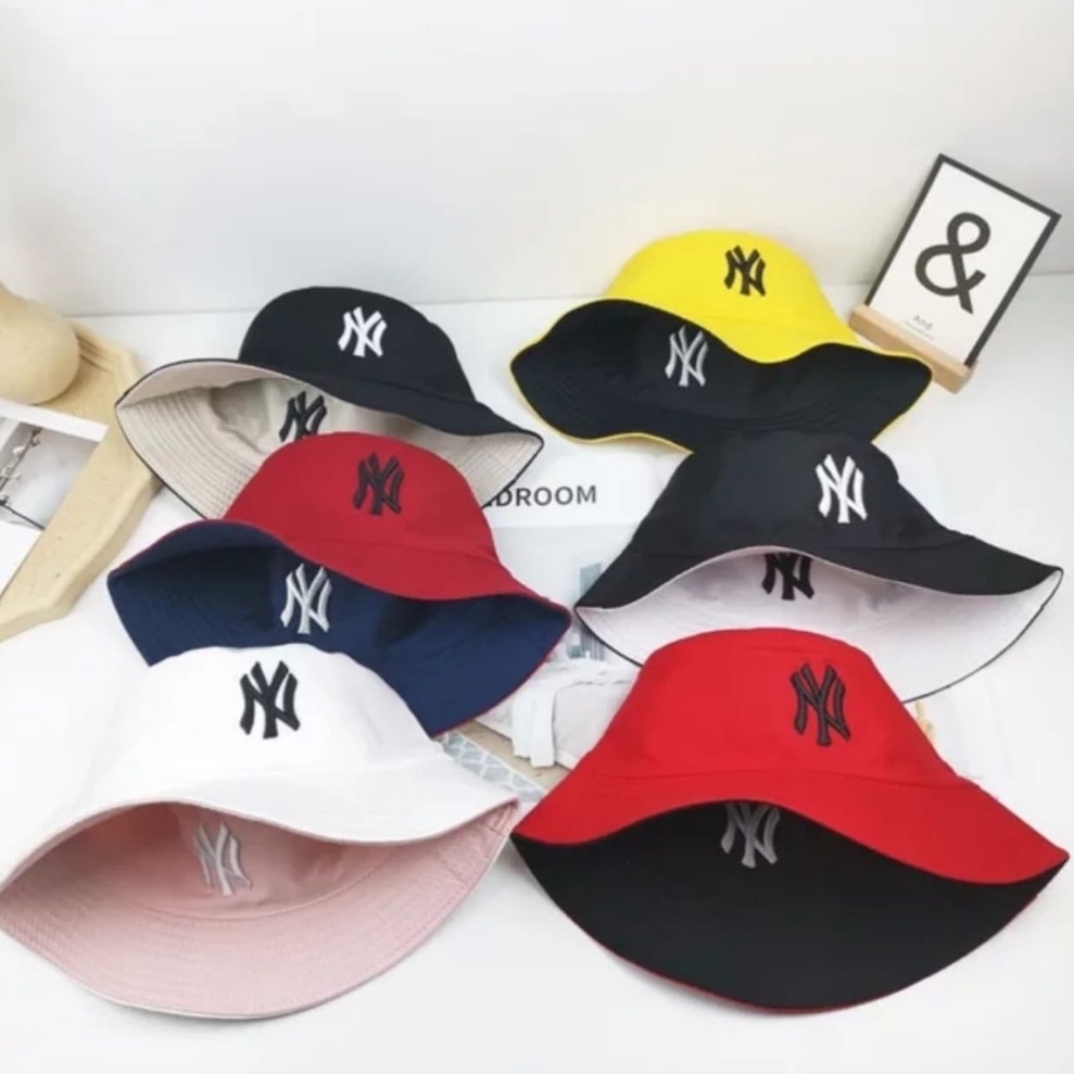 Topi Bucket Hat Selebgram Bordir NY002 Bucket Hat Ny New York Terbaru