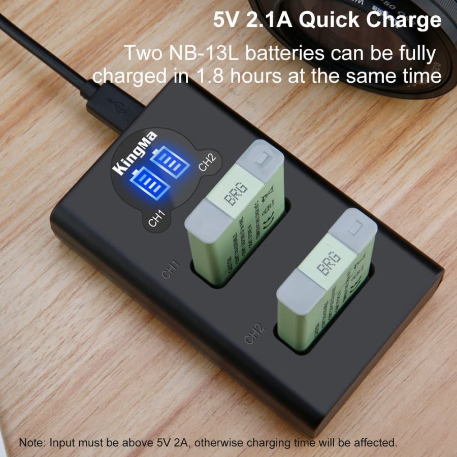 KINGMA CHARGER CANON LCD NB-13L