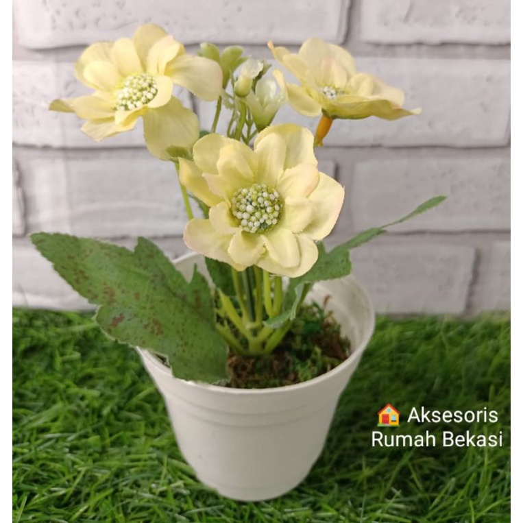 Set rangkaian bunga artifisial murah bunga plastik 10 ribu-4