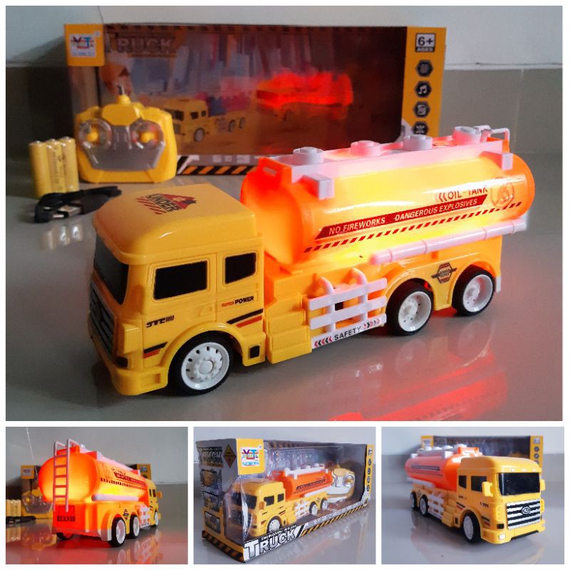 Rc Mobil Truk Tanki LED - Mainan Truck Tangki Remote Control Anak