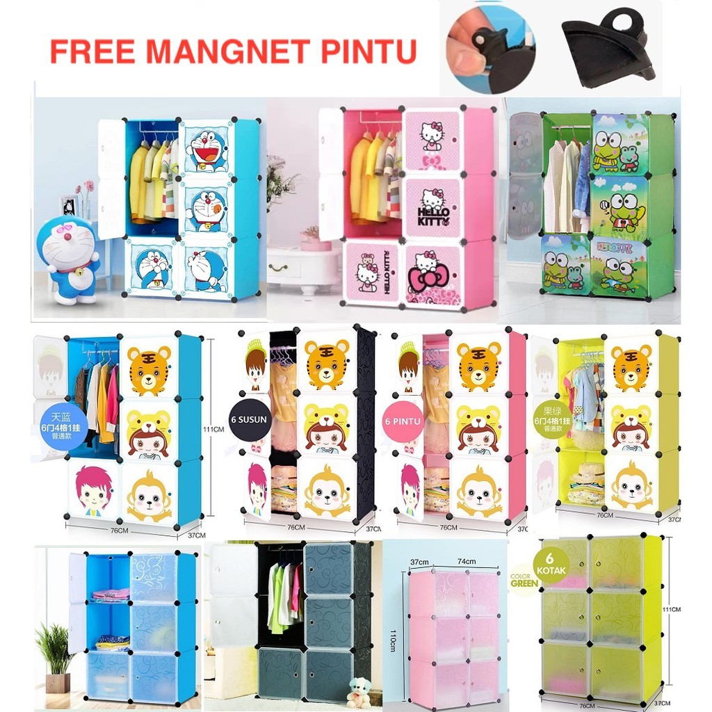 Lemari pakaian rak serbaguna rak baju lemari baju rak buku Lemari pakaian rak serbaguna rak baju lemari baju rak buku