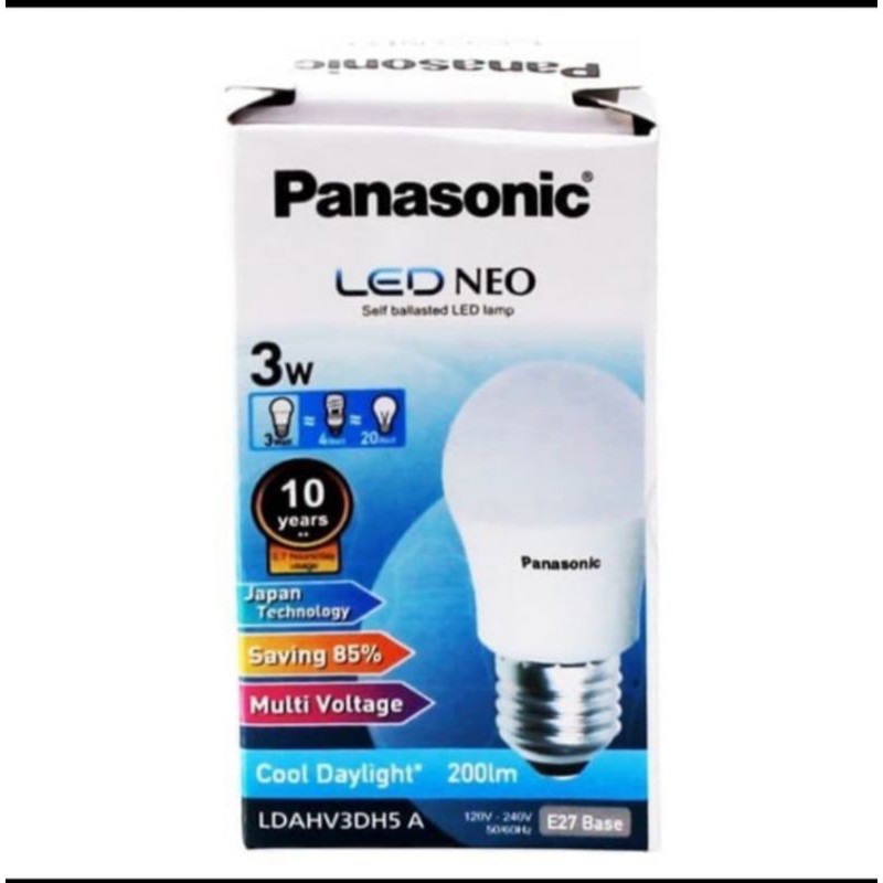 lampu led 3w 3 watt panasonic bulb led 3watt bohalm pijar led panansonic 3w 3 w