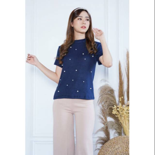 PEARL KNIT TOP ATASAN KAOS  CANTIK RAJUT  KNIT WANITA 