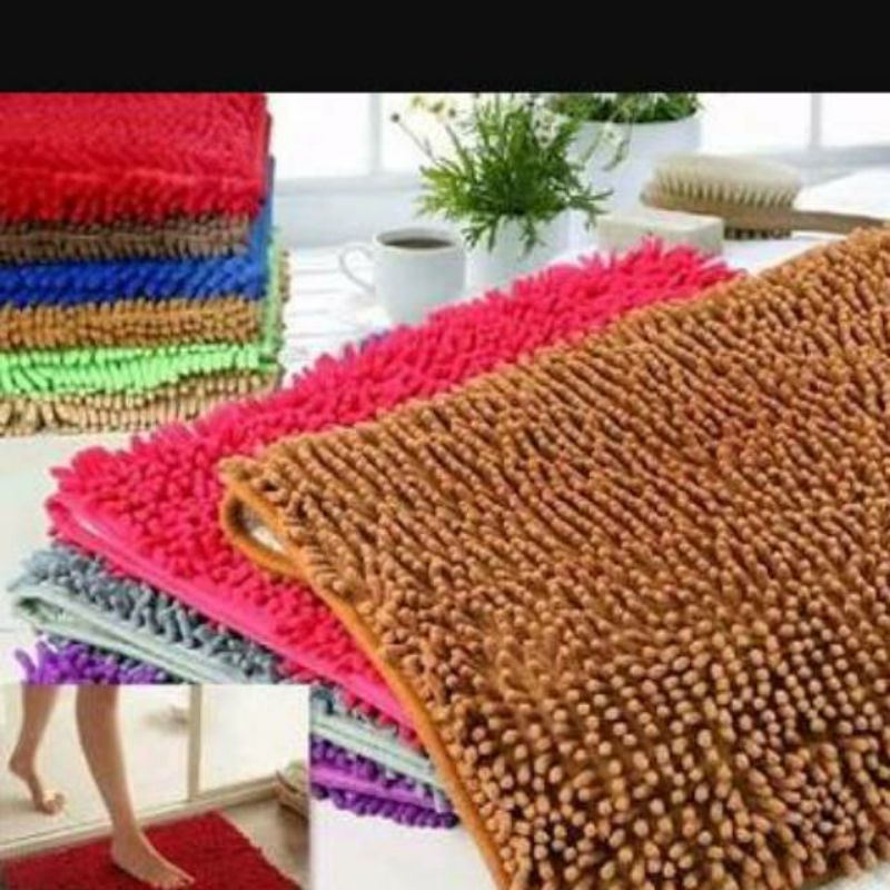 Keset Kaki Cendol / Kain Keset Anti Slip 60 x 40 cm / Bahan Lembut dan Tebal