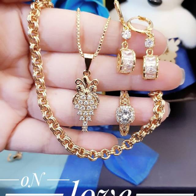 Xuping set perhiasan lapis emas 24k 1301j