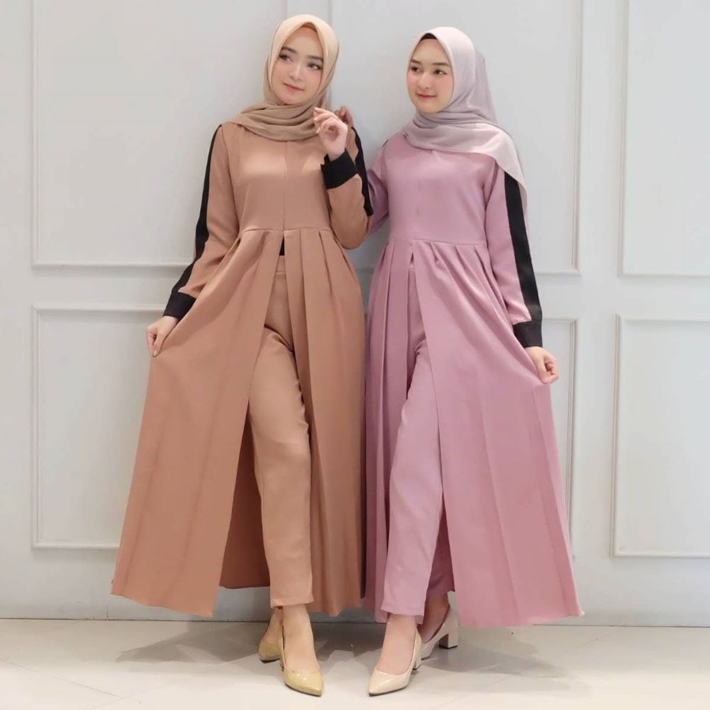 Set Gamis Celana Panjang Hana Set Premium Olaf Shopee Indonesia