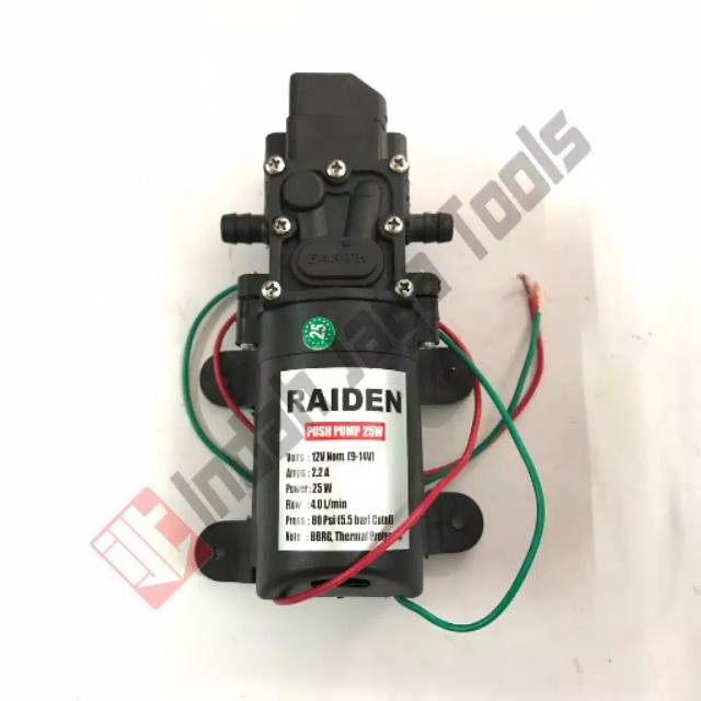RAIDEN 80 Psi Dinamo Pompa Air 12 Volt DC - Sprayer Water Push Pump Cuci