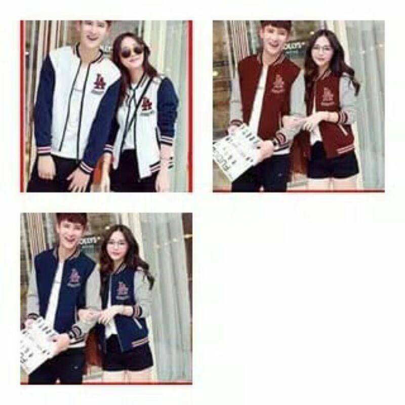 Jaket couple LA - jacket pasangan LA dodgers