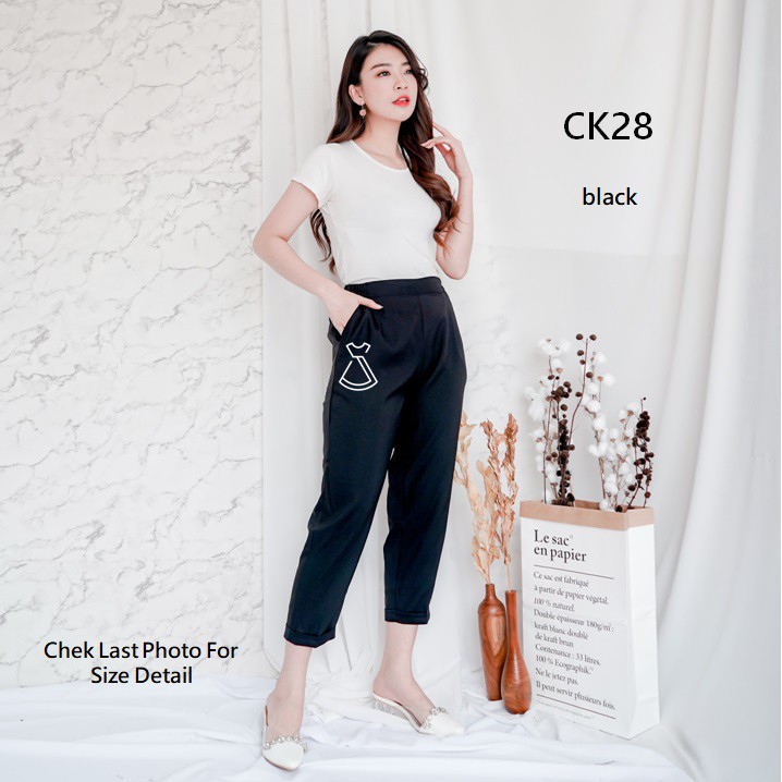CK28 - CELANA WANITA BAGGY PANTS CELANA PANJANG KANTOR CASUAL