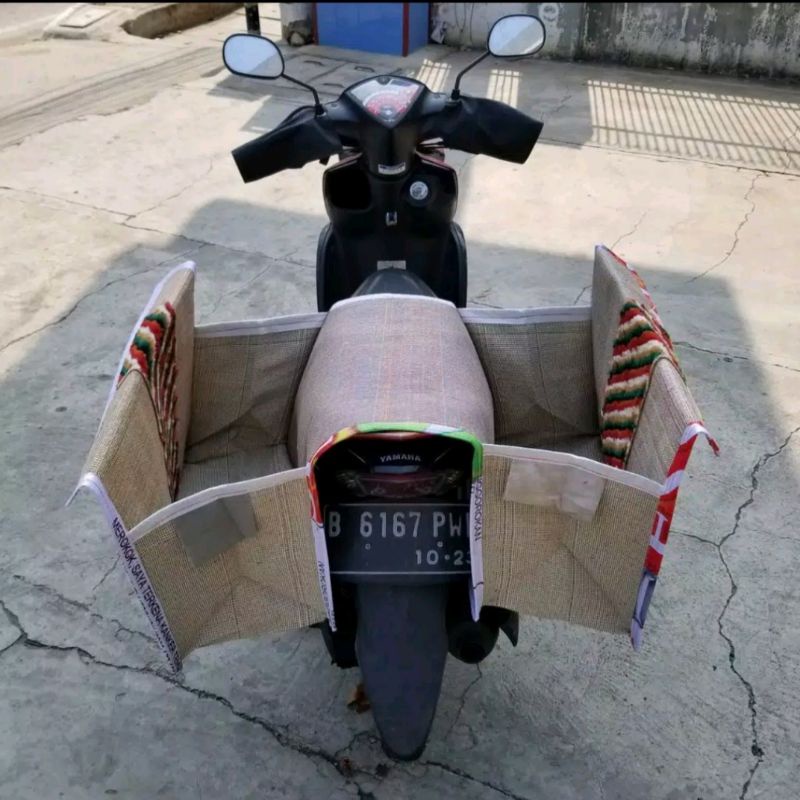 tas kurir bahan goni jumbo tas samping motor