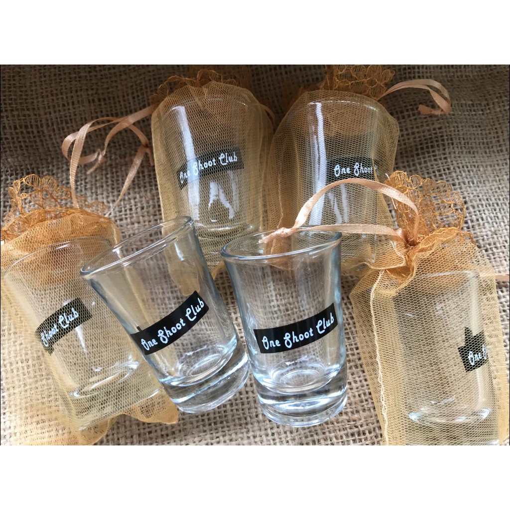 Souvenir Gelas Sloki V Tumbler Kaca Kecil Cup Jamu Cangkir Minum Beling Sablon