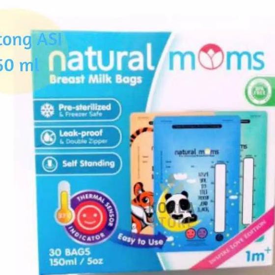 VYT6 NATURAL MOMS BRE  STORAGE - KANTONG ASI NATURAL MOM 100 / 120 / 150 / 200 ML ISI 30 PCS ◘U4