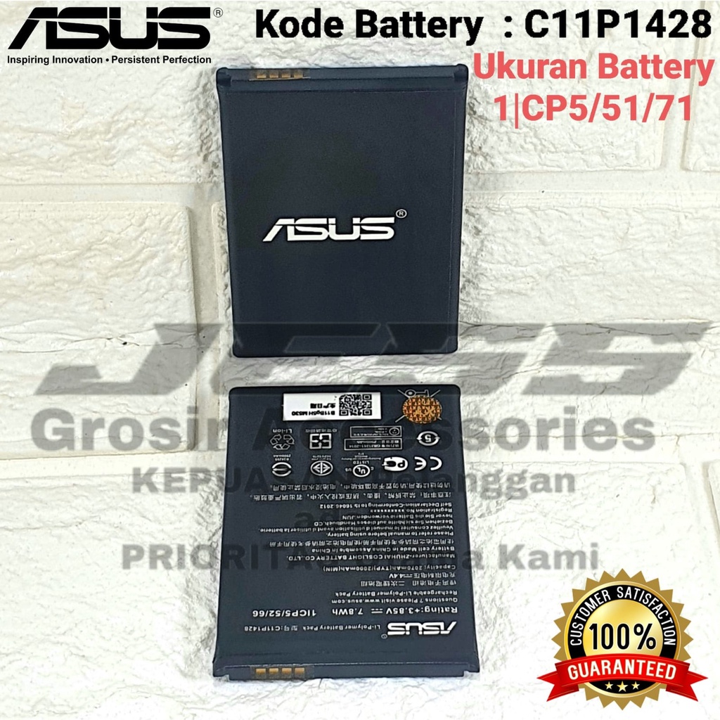 Baterai ASUS Zenfone 2 Laser 5.0 Inchi ZE500KL Z00ED ZE500KG Z00RD Kode Battery C11P1428 Original