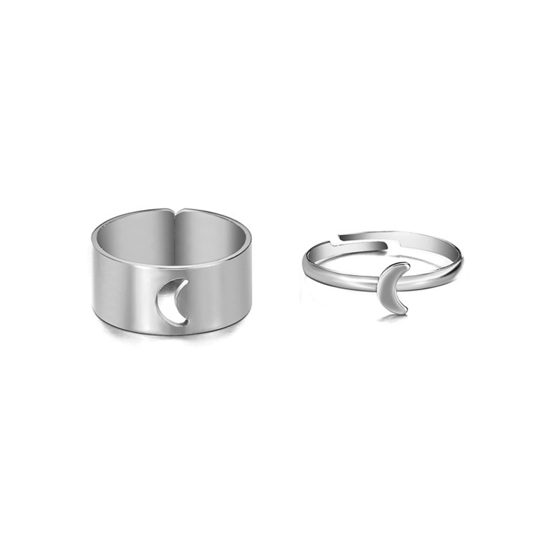 2pcs / Set Cincin Aneka Desain Untuk Wanita | Butterfly Cincin Pasangan Desain Kupu-Kupu Gaya Punk | Cincin Bahan Stainless Steel Untuk Hadiah