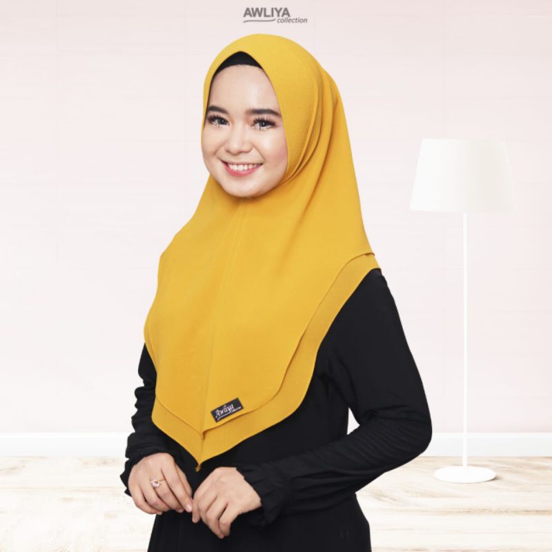 KHIMAR ADIBA dua layer mini/kerudung instan adiba mini/hijab dua layer mini adiba ori awliya