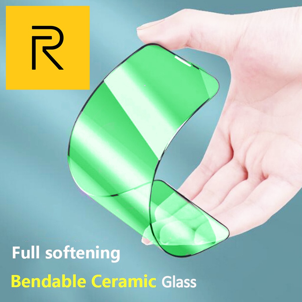 REALME 3 / 2 / C3 / 6 / 2 PRO / 3 PRO / C1 / 5 / 5I TEMPERED GLASS GREEN LIGHT