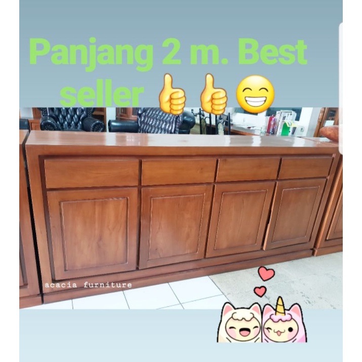 Bufet tv full jati 2 meter