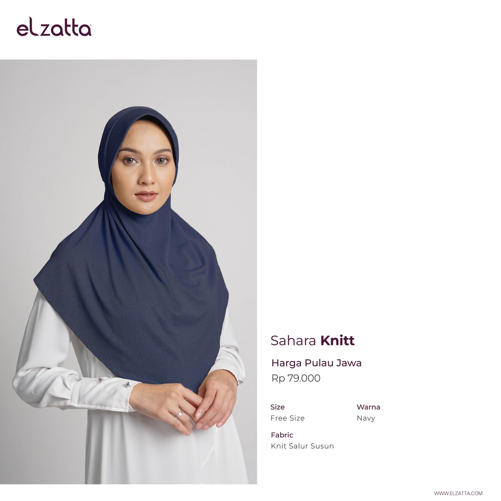 Elzatta Bergo Sahara Knitt Elzatta Terbaru hijab elzatta polos