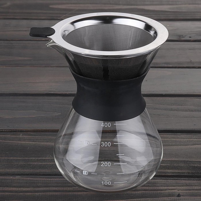 400ml Chemex v60 drip decanter with silicon grip pour over Coffee 2185