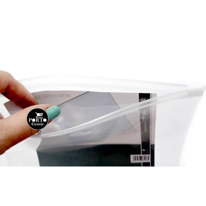 

tulis-alat-paket- bantex zipper pocket a5 kantong zipper binder 20 holes lubang -paket-alat-tulis.