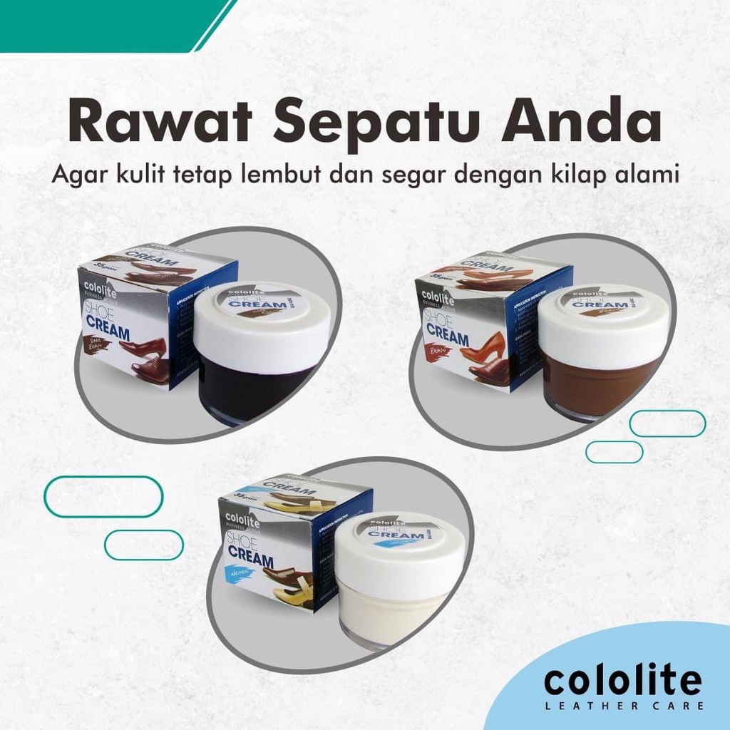 COLOLITE SHOE CREAM Semir Sepatu Perawatan Sepatu Kulit Pria Wanita PREMIUM SHOE LEATHER CARE  ORIGINAL C-009