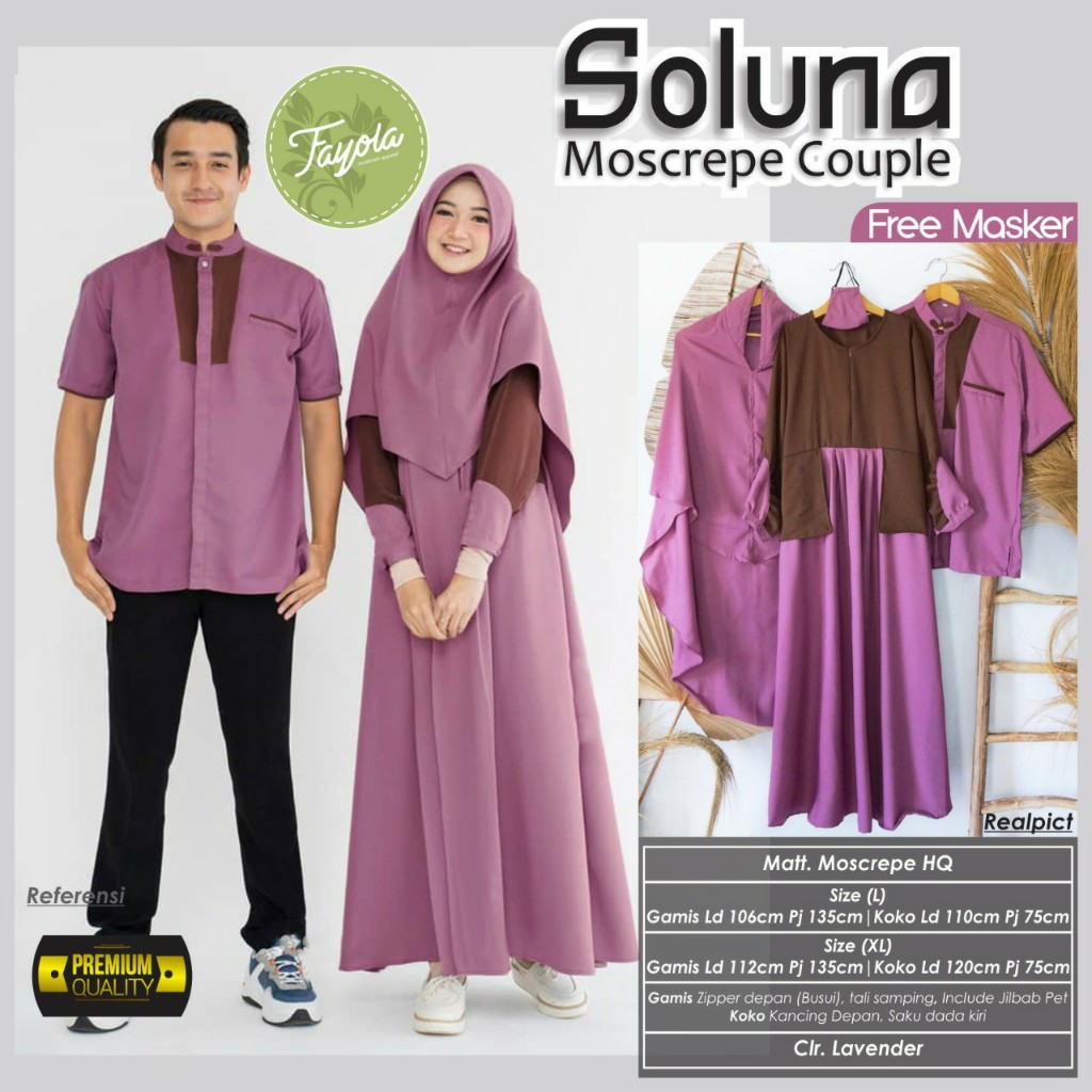 fashion muslim / baju muslim pria / GRATIS gamis kekinian 2021 / baju couple pasangan / gamis couple