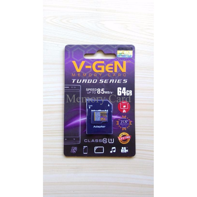 MICRO SD VGEN TURBO SERIES CLASS 10 64GB ,Memory Card
