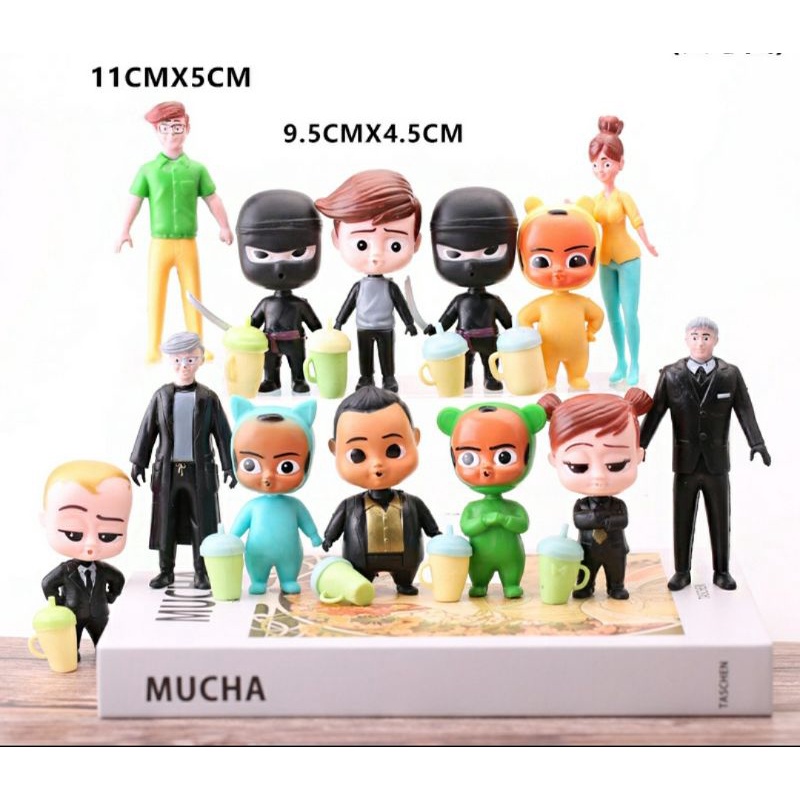 Action figure BOSS BABY isi 12 pcs pajangan miniatur