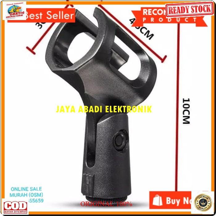 G154 Holder stand mic jepit mik capit kepala microphone jepitan mikrophone hanger acecoriss pegangan gantungan universal breket bracket tiang G154  BISA SEGALA JENIS MICROPHONE  BISA SEGALA JENIS STAND MIC  BAHAN IMPORT G154