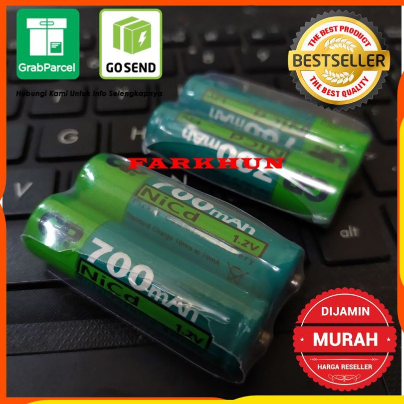 BATERAI CAS AA ORIGINAL GP 700 mAh 1.2V BATTERY NiCd CHARGER 700mAh BATRE TAMIYA DLL RECHARGEABLE